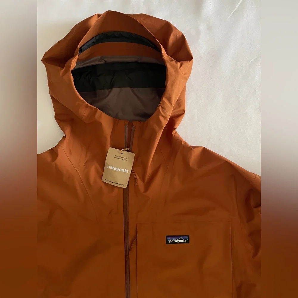 $230 Patagonia Men's Boulder Fork Rain Jacket Size XXL Robin Brown SP25 - Picture 3 of 12
